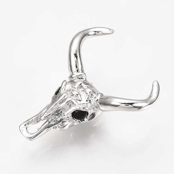 PandaHall Brass Micro Pave Cubic Zirconia Beads, Cattle Skull, Black, Platinum, 22x18.5x7mm, Hole: 1mm Brass+Cubic Zirconia Cattle Black
PandaHall Brass Micro Pave Cubic Zirconia Beads, Cattle Skull, Black, Platinum, 22x18.5x7mm, Hole: 1mm Brass+Cubic Zirconia Cattle Black