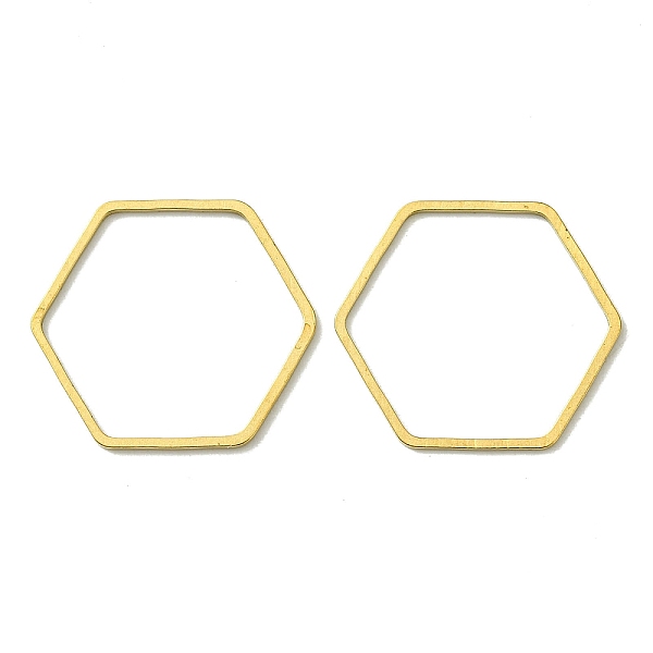 PandaHall Brass Linking Rings, Hexagon, Raw(Unplated), 22x24.5x0.7mm, Inner Diameter: 20x22.5mm Brass Hexagon
PandaHall Brass Linking Rings, Hexagon, Raw(Unplated), 22x24.5x0.7mm, Inner Diameter: 20x22.5mm Brass Hexagon