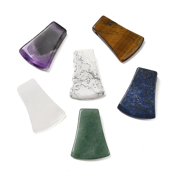 PandaHall Natural Mixed Gemstone Pendants, Fan Charms, Mixed Dyed and Undyed, 40x28~30x7.5~10mm, Hole: 3~3.5mm Mixed Stone Fan
PandaHall Natural Mixed Gemstone Pendants, Fan Charms, Mixed Dyed and Undyed, 40x28~30x7.5~10mm, Hole: 3~3.5mm Mixed Stone Fan