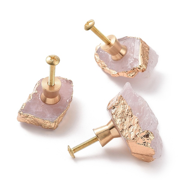 PandaHall Natural Rose Quartz Drawer Knob, with Brass Findings and Screws, Cabinet Pulls Handles for Drawer, Doorknob Accessories, Nuggets...
PandaHall Natural Rose Quartz Drawer Knob, with Brass Findings and Screws, Cabinet Pulls Handles for Drawer, Doorknob Accessories, Nuggets...