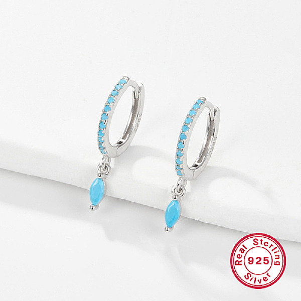 PandaHall Rhodium Plated 925 Sterling Silver Hoop Earring for Dangle Earrings, with Horse Eye Cubic Zirconia Dangle Charms, Deep Sky Blue...
PandaHall Rhodium Plated 925 Sterling Silver Hoop Earring for Dangle Earrings, with Horse Eye Cubic Zirconia Dangle Charms, Deep Sky Blue...