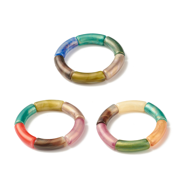 PandaHall Acrylic Curved Tube Chunky Stretch Bracelet for Women, Mixed Color, Inner Diameter: 2 inch(5.05~5.2cm) Acrylic Multicolor
PandaHall Acrylic Curved Tube Chunky Stretch Bracelet for Women, Mixed Color, Inner Diameter: 2 inch(5.05~5.2cm) Acrylic Multicolor