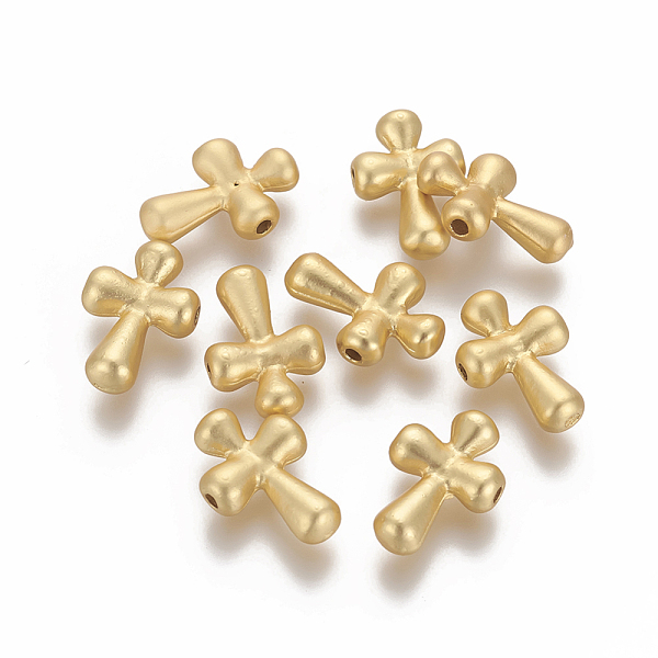 PandaHall Brass Matte Beads, Real Golden Long-Lasting Plated, Cross, Matte Gold Color, 18.2x12x5mm, Hole: 1.6mm Brass Cross
PandaHall Brass Matte Beads, Real Golden Long-Lasting Plated, Cross, Matte Gold Color, 18.2x12x5mm, Hole: 1.6mm Brass Cross