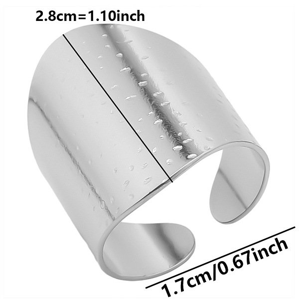 PandaHall Minimalist 304 Stainless Steel Wide Band Cuff Open Rings for Women Stainless Steel
PandaHall Minimalist 304 Stainless Steel Wide Band Cuff Open Rings for Women Stainless Steel