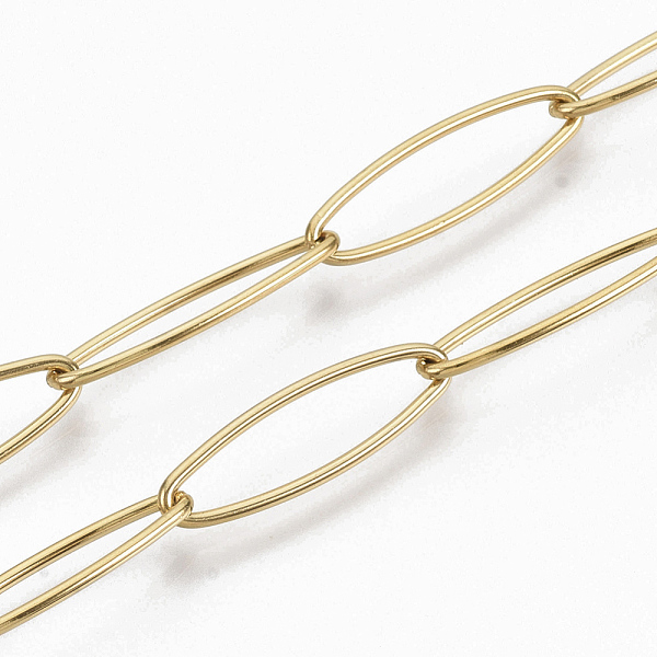 PandaHall 304 Stainless Steel Paperclip Chains, Drawn Elongated Cable Chain, Soldered, Golden, 20x6x1mm, about 39.37 inch(1m)/strand 304...
PandaHall 304 Stainless Steel Paperclip Chains, Drawn Elongated Cable Chain, Soldered, Golden, 20x6x1mm, about 39.37 inch(1m)/strand 304...