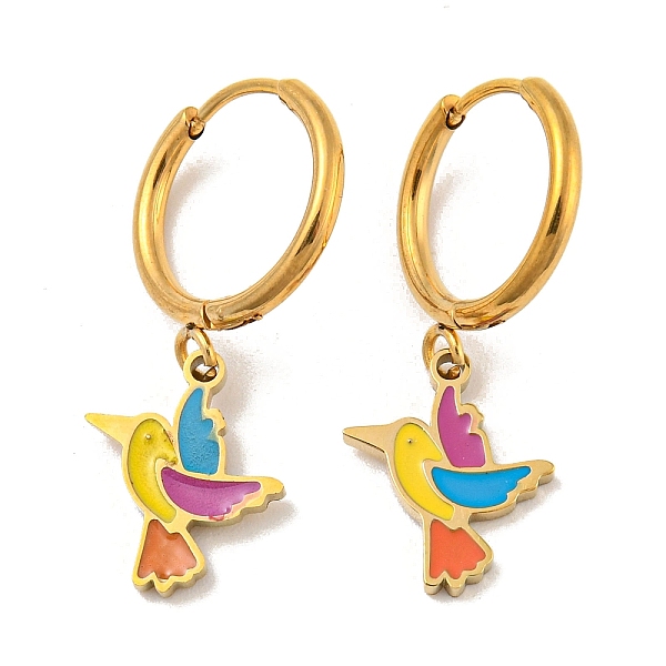 PandaHall 304 Stainless Steel Hoop Earrings, Bird 316 Surgical Stainless Steel Enamel Drop Earrings, Golden, 26.5x10mm 304 Stainless Steel...
PandaHall 304 Stainless Steel Hoop Earrings, Bird 316 Surgical Stainless Steel Enamel Drop Earrings, Golden, 26.5x10mm 304 Stainless Steel...