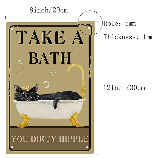 PandaHall CREATCABIN Take A Bath You Dirty Hippie Sign Vintage Cat Tin Signs Funny Metal Tin Sign Wall Art Garden House Plaque for Home...
PandaHall CREATCABIN Take A Bath You Dirty Hippie Sign Vintage Cat Tin Signs Funny Metal Tin Sign Wall Art Garden House Plaque for Home...