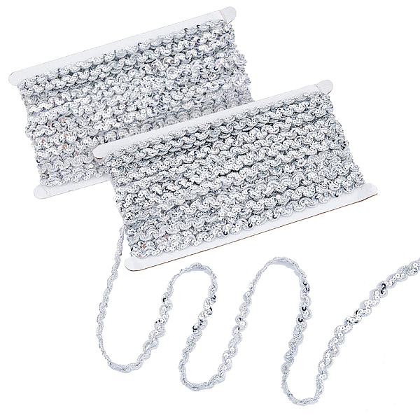 PandaHall Sparkle Metallic Polyester Ribbon, with PVC Plastic Paillette, Garment Accessories, Silver, 3/8 inch(10mm), about 14.22 Yards...
PandaHall Sparkle Metallic Polyester Ribbon, with PVC Plastic Paillette, Garment Accessories, Silver, 3/8 inch(10mm), about 14.22 Yards...