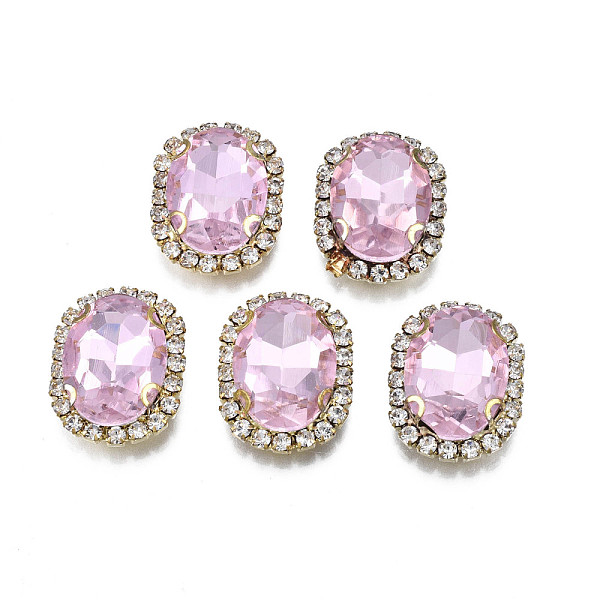 PandaHall Sew on Rhinestone, Transparent Glass Rhinestone, with Brass Prong Settings, Faceted, Oval, Pink, 22x17x7mm, Hole: 0.9mm Glass...
PandaHall Sew on Rhinestone, Transparent Glass Rhinestone, with Brass Prong Settings, Faceted, Oval, Pink, 22x17x7mm, Hole: 0.9mm Glass...
