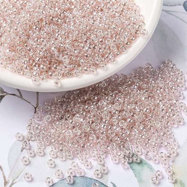 PandaHall MIYUKI Round Rocailles Beads, Japanese Seed Beads, 8/0, (RR330) Transparent Pink Mist Luster, 3mm, Hole: 1mm, about 422~455pcs/10g...
PandaHall MIYUKI Round Rocailles Beads, Japanese Seed Beads, 8/0, (RR330) Transparent Pink Mist Luster, 3mm, Hole: 1mm, about 422~455pcs/10g...