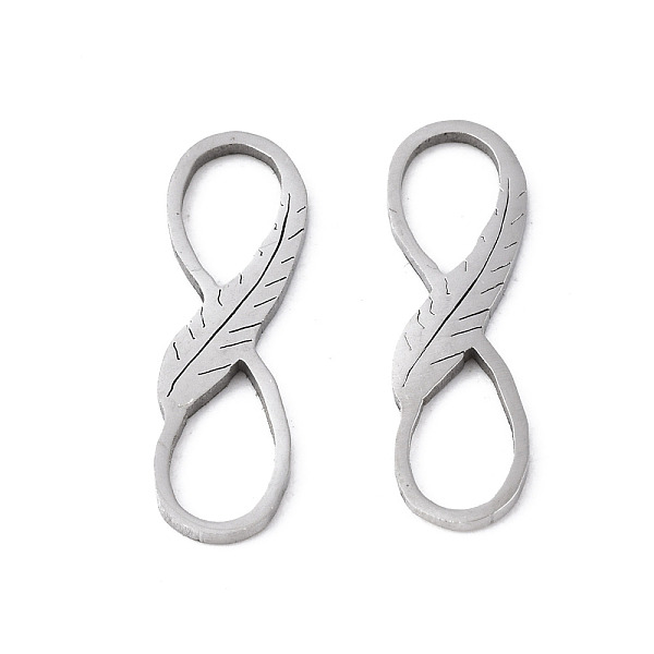 PandaHall 201 Stainless Steel Link Connectors, Laser Cut, Infinity with Leaf, Stainless Steel Color, 18x5.5x1mm, Hole: 3.5x5.5mm 201...
PandaHall 201 Stainless Steel Link Connectors, Laser Cut, Infinity with Leaf, Stainless Steel Color, 18x5.5x1mm, Hole: 3.5x5.5mm 201...