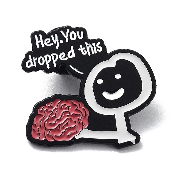 PandaHall Hey You Dropped This Brain Funny Satrical Lyrics Enamel Pins, Black Alloy Badge for Men Women, White, 27.8x30.7x1.5mm Alloy+Enamel...
PandaHall Hey You Dropped This Brain Funny Satrical Lyrics Enamel Pins, Black Alloy Badge for Men Women, White, 27.8x30.7x1.5mm Alloy+Enamel...