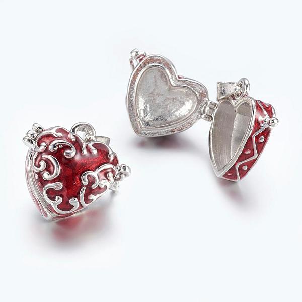 PandaHall Heart Brass Enamel Prayer Box Pendants, Lead Free and Nickel Free, Dark Red, Platinum, 18.7x21x10mm, Hole: 4mm Brass Heart Red
PandaHall Heart Brass Enamel Prayer Box Pendants, Lead Free and Nickel Free, Dark Red, Platinum, 18.7x21x10mm, Hole: 4mm Brass Heart Red