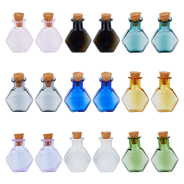 PandaHall DICOSMETIC 18Pcs 9 Colors Mini Glass Bottles Hexagon Bottles with Cork Transparent Glass Empty Wishing Bottles Bottles Ornament..., Multicolor
PandaHall DICOSMETIC 18Pcs 9 Colors Mini Glass Bottles Hexagon Bottles with Cork Transparent Glass Empty Wishing Bottles Bottles Ornament..., Multicolor