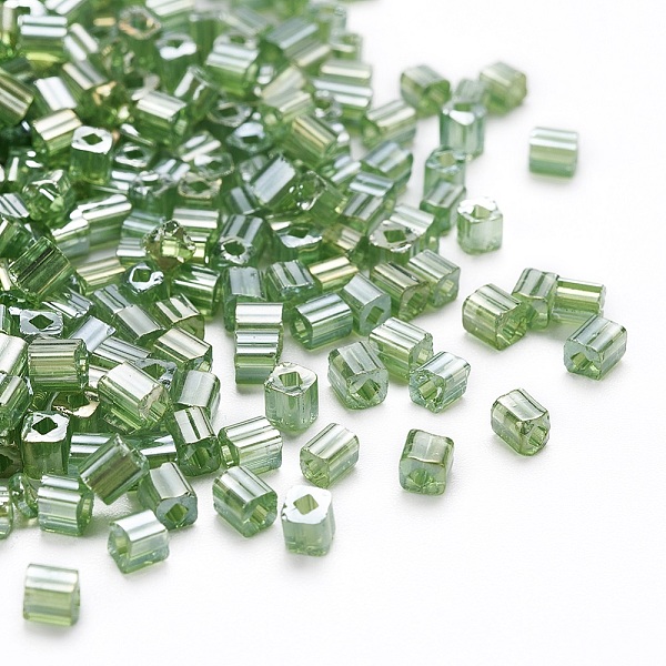 PandaHall 6/0 Glass Seed Beads, Transparent Colours Luster, Square Hole, Cube, Green, 3~5x3~4x3~4mm, Hole: 1.2~1.4mm, about 1000pcs/100g...
PandaHall 6/0 Glass Seed Beads, Transparent Colours Luster, Square Hole, Cube, Green, 3~5x3~4x3~4mm, Hole: 1.2~1.4mm, about 1000pcs/100g...