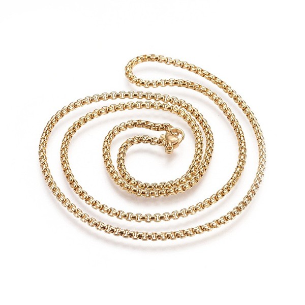 PandaHall 304 Stainless Steel Box Chain Necklaces, Golden, 23.62 inch(60cm) 304 Stainless Steel
PandaHall 304 Stainless Steel Box Chain Necklaces, Golden, 23.62 inch(60cm) 304 Stainless Steel