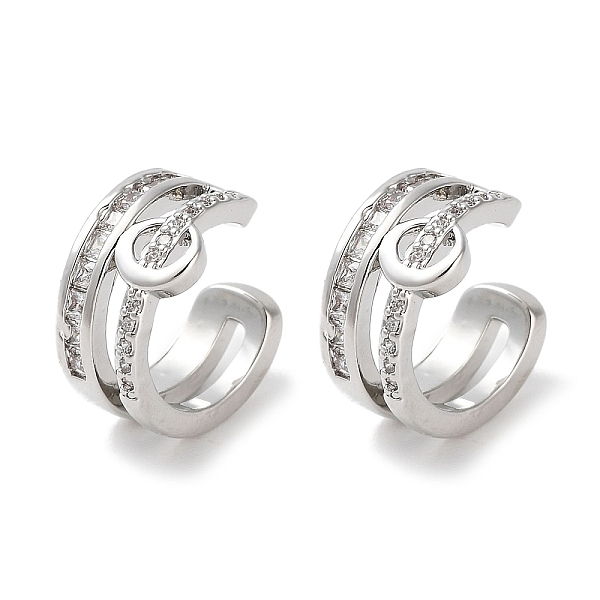 PandaHall Brass Micro Pave Cubic Zirconia Cuff Earrings, Double Layered Rings for Women, Long-Lasting Plated, Cadmium Free & Lead Free..., Clear
PandaHall Brass Micro Pave Cubic Zirconia Cuff Earrings, Double Layered Rings for Women, Long-Lasting Plated, Cadmium Free & Lead Free..., Clear