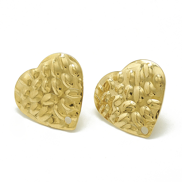 PandaHall 304 Stainless Steel Stud Earring Findings, with Loop, Heart, Golden, 15.5x16mm, Hole: 1.4mm, Pin: 0.8mm 304 Stainless Steel Heart
PandaHall 304 Stainless Steel Stud Earring Findings, with Loop, Heart, Golden, 15.5x16mm, Hole: 1.4mm, Pin: 0.8mm 304 Stainless Steel Heart