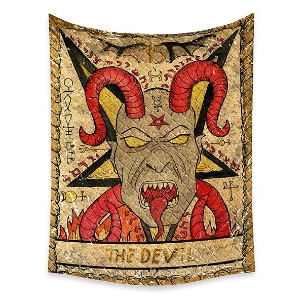 PandaHall Tarot Tapestry, Polyester Bohemian Wall Hanging Tapestry, for Bedroom Living Room Decoration, Rectangle, The Devil XV, 950x730mm..., Red
PandaHall Tarot Tapestry, Polyester Bohemian Wall Hanging Tapestry, for Bedroom Living Room Decoration, Rectangle, The Devil XV, 950x730mm..., Red