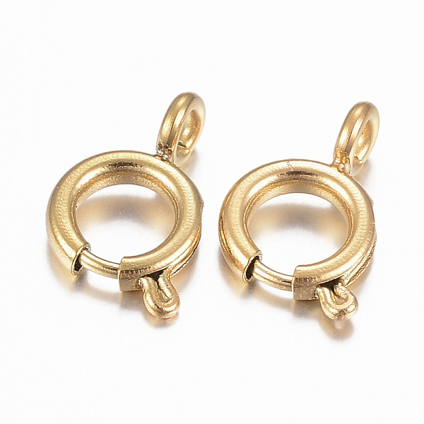 PandaHall Ion Plating(IP) 304 Stainless Steel Spring Ring Clasps, Golden, 12x8x1.5mm, Hole: 2mm 304 Stainless Steel
PandaHall Ion Plating(IP) 304 Stainless Steel Spring Ring Clasps, Golden, 12x8x1.5mm, Hole: 2mm 304 Stainless Steel
