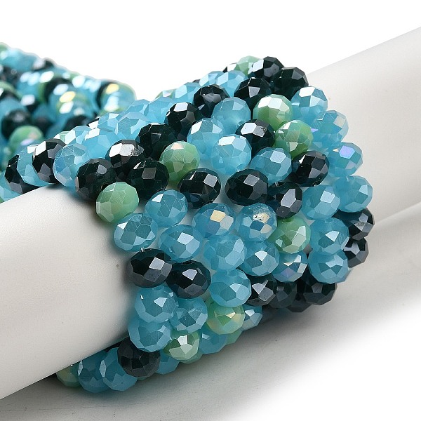 PandaHall Glass Beads Strands, Faceted, Rondelle, Steel Blue, 8x6mm, Hole: 1mm, about 65~68pcs/strand, 15.7~16.1 inch(40~41cm) Glass...
PandaHall Glass Beads Strands, Faceted, Rondelle, Steel Blue, 8x6mm, Hole: 1mm, about 65~68pcs/strand, 15.7~16.1 inch(40~41cm) Glass...