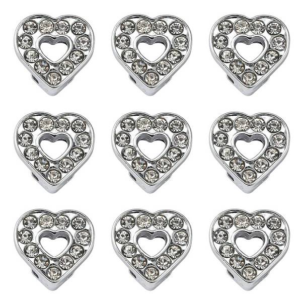 PandaHall Alloy Heart Slide Charms with Grade A Rhinestones, Platinum, 12x12x5mm, Hole: 7x2mm Alloy+Rhinestone Heart Clear
PandaHall Alloy Heart Slide Charms with Grade A Rhinestones, Platinum, 12x12x5mm, Hole: 7x2mm Alloy+Rhinestone Heart Clear