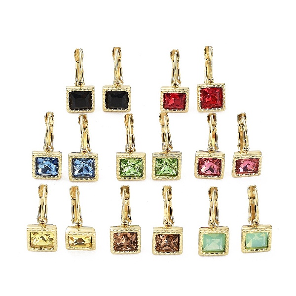 PandaHall Glass Square Leverback Earrings, Golden 304 Stainless Steel Earrings, Mixed Color, 16x8.5mm Glass Square Multicolor
PandaHall Glass Square Leverback Earrings, Golden 304 Stainless Steel Earrings, Mixed Color, 16x8.5mm Glass Square Multicolor