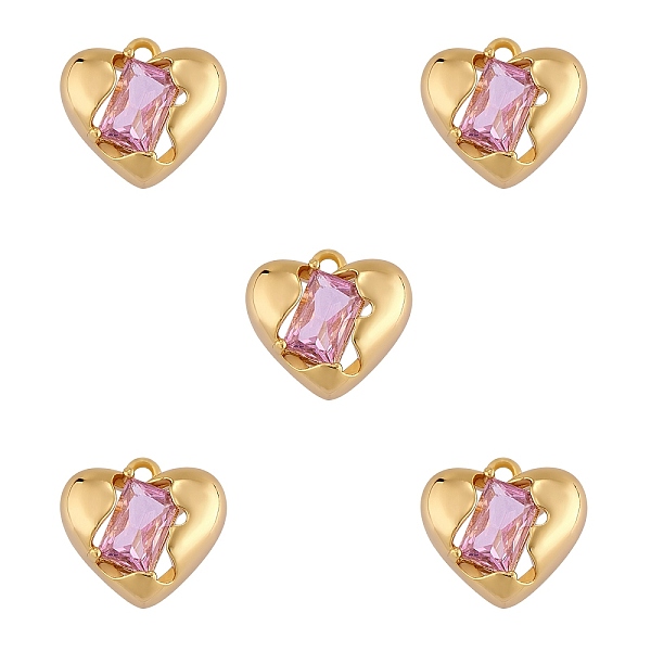PandaHall 5 Pieces Heart Brass Charm with Pink Cubic Zirconia Valentine's Day Pendant Love Charm Pendant for Jewelry Earring Making Crafts...
PandaHall 5 Pieces Heart Brass Charm with Pink Cubic Zirconia Valentine's Day Pendant Love Charm Pendant for Jewelry Earring Making Crafts...