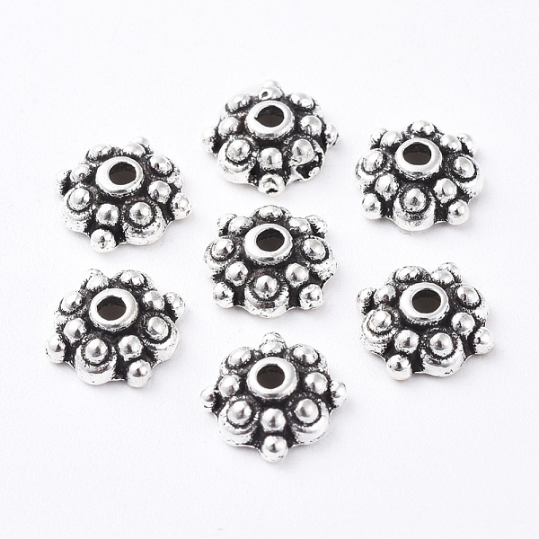 PandaHall Tibetan Style Alloy Caps, Lead Free and Cadmium Free, Antique Silver, 8x3mm, Hole: 1mm Alloy
PandaHall Tibetan Style Alloy Caps, Lead Free and Cadmium Free, Antique Silver, 8x3mm, Hole: 1mm Alloy