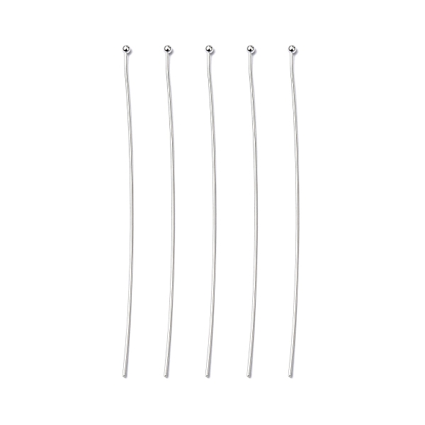 PandaHall Brass Ball Head pins, Silver Color Plated, 70x0.6mm, 22 Gauge, Head: 1. 5mm Brass
PandaHall Brass Ball Head pins, Silver Color Plated, 70x0.6mm, 22 Gauge, Head: 1. 5mm Brass
