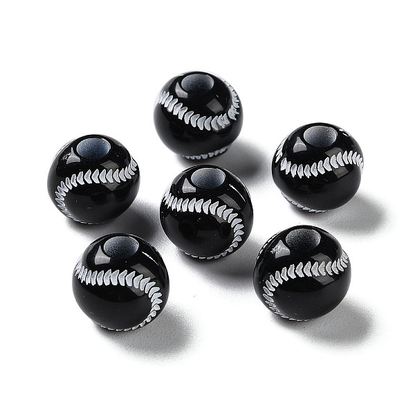 PandaHall Spray Printed Opaque Acrylic European Beads, Large Hole Beads, Tennis, White, 11x10.5mm, Hole: 4mm, about 1000pcs/500g Acrylic...
PandaHall Spray Printed Opaque Acrylic European Beads, Large Hole Beads, Tennis, White, 11x10.5mm, Hole: 4mm, about 1000pcs/500g Acrylic...