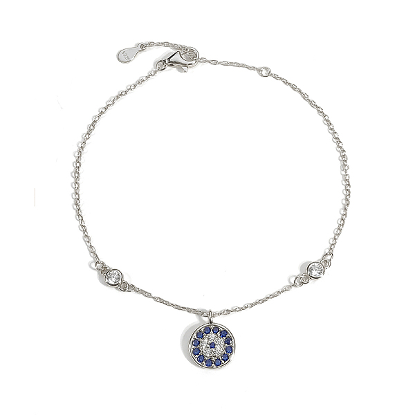 PandaHall S925 Sterling Silver Evil Eye Link Bracelet, Full Rhinestones Eyes Series for Women, Platinum Sterling Silver Evil Eye
PandaHall S925 Sterling Silver Evil Eye Link Bracelet, Full Rhinestones Eyes Series for Women, Platinum Sterling Silver Evil Eye