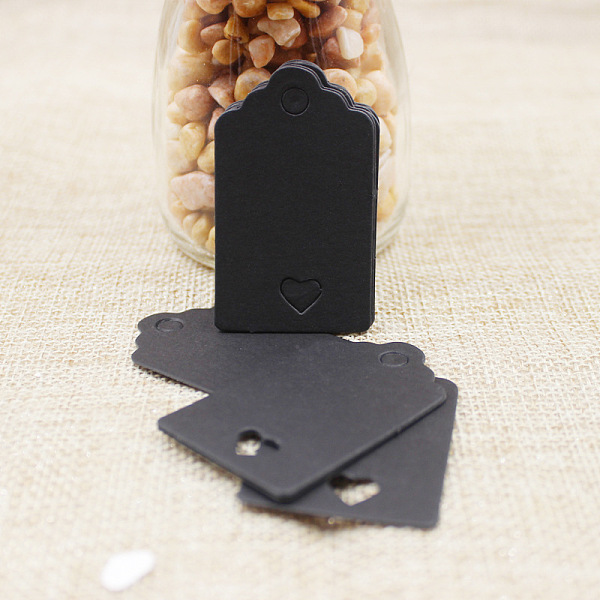 PandaHall Paper Gift Tags, Hang Tags, For Arts and Crafts, Valentine's Day, Rectangle with Heart Pattern, Black, 50x30x0.4mm, Hole: 5mm...
PandaHall Paper Gift Tags, Hang Tags, For Arts and Crafts, Valentine's Day, Rectangle with Heart Pattern, Black, 50x30x0.4mm, Hole: 5mm...