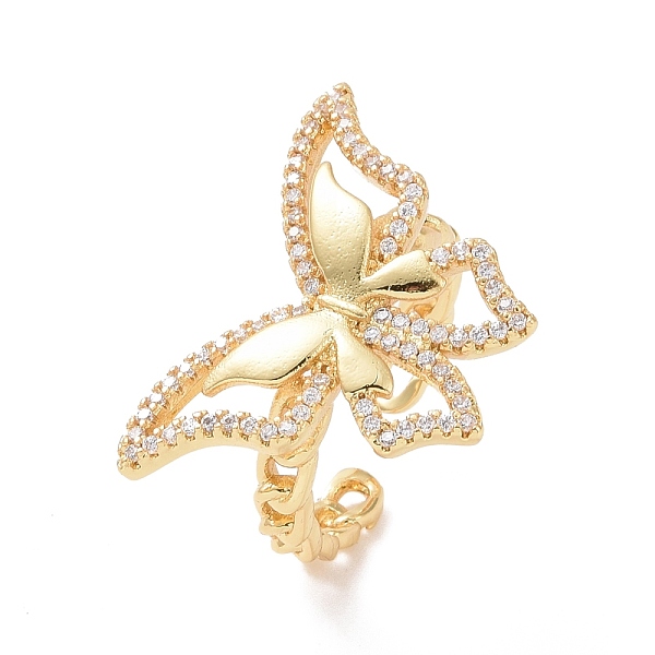 PandaHall Clear Cubic Zirconia Butterfly Open Cuff Ring, Brass Jewelry for Women, Cadmium Free & Lead Free, Real 18K Gold Plated, US Size 8...
PandaHall Clear Cubic Zirconia Butterfly Open Cuff Ring, Brass Jewelry for Women, Cadmium Free & Lead Free, Real 18K Gold Plated, US Size 8...