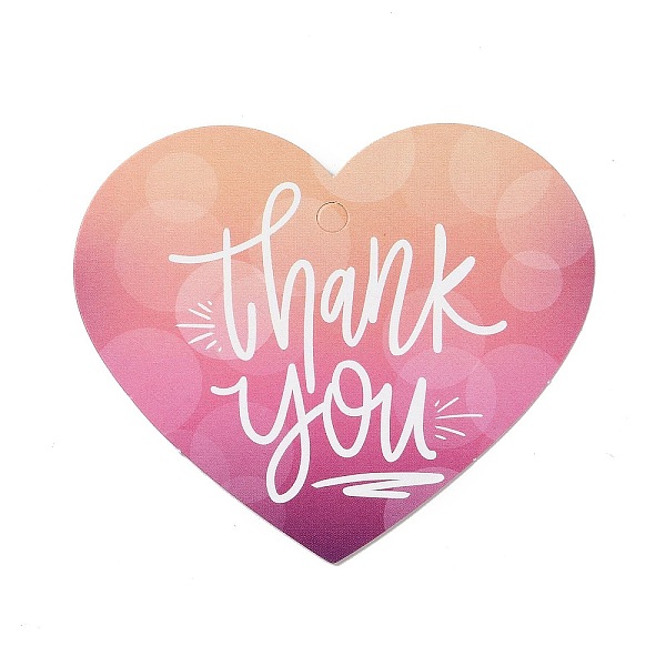 PandaHall Coated Paper Thank You Greeting Card, Heart with Word Thank You Pattern, for Thanksgiving Day, Hot Pink, 60x70x0.3mm, Hole: 4mm...
PandaHall Coated Paper Thank You Greeting Card, Heart with Word Thank You Pattern, for Thanksgiving Day, Hot Pink, 60x70x0.3mm, Hole: 4mm...