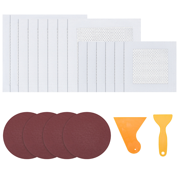PandaHall CRASPIRE Drywall Patch Repair Kit, including 2Pcs Plastic Scraper Tool, 14Pcs Aluminum Wall Repair Patch, 4Pc Adhesive Sanding..., Multicolor
PandaHall CRASPIRE Drywall Patch Repair Kit, including 2Pcs Plastic Scraper Tool, 14Pcs Aluminum Wall Repair Patch, 4Pc Adhesive Sanding..., Multicolor