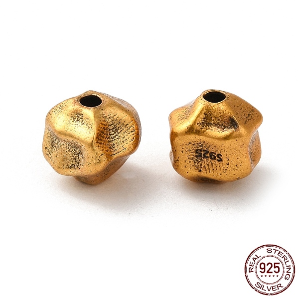 PandaHall 925 Sterling Silver Beads, Irregular Round, Antique Golden, 8.5x7.5x7mm, Hole: 1.6mm Sterling Silver Round
PandaHall 925 Sterling Silver Beads, Irregular Round, Antique Golden, 8.5x7.5x7mm, Hole: 1.6mm Sterling Silver Round