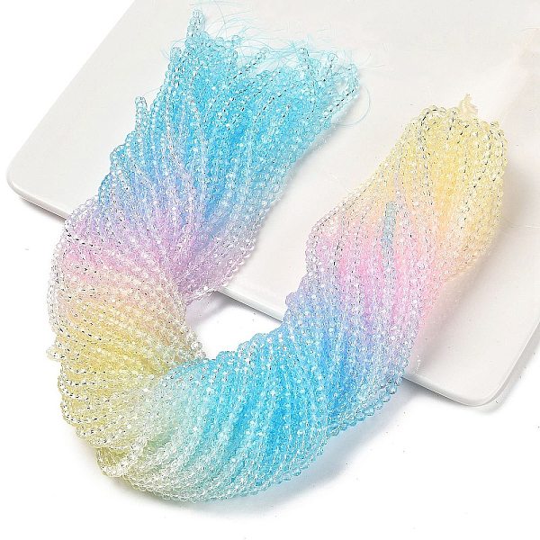 PandaHall Transparent Painted Glass Beads Strands, Faceted, Rondelle, Colorful, 4.5x3.6mm, Hole: 0.8mm, about 120pcs/strand, 16.54''(42cm)...
PandaHall Transparent Painted Glass Beads Strands, Faceted, Rondelle, Colorful, 4.5x3.6mm, Hole: 0.8mm, about 120pcs/strand, 16.54''(42cm)...