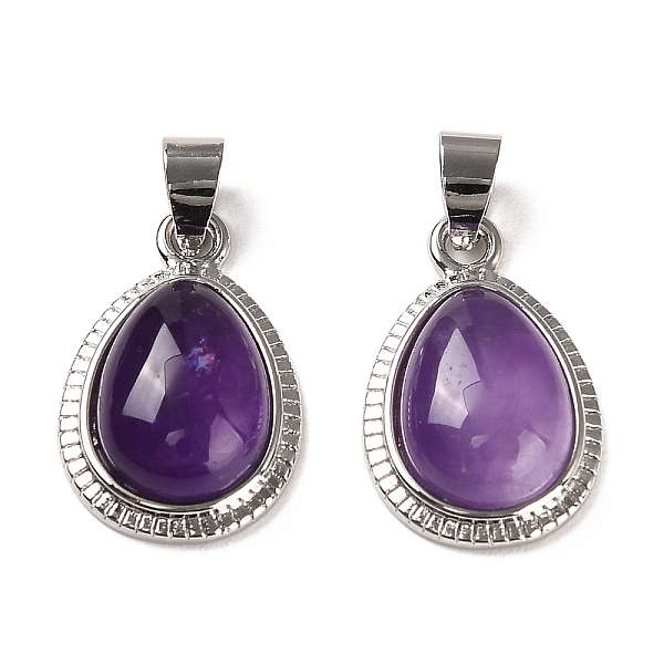 PandaHall Natural Amethyst Pendants, Teardrop Charms with Rack Plating Brass Findings, Cadmium Free & Lead Free, 23x14.5x6mm, Hole: 4x6mm...
PandaHall Natural Amethyst Pendants, Teardrop Charms with Rack Plating Brass Findings, Cadmium Free & Lead Free, 23x14.5x6mm, Hole: 4x6mm...
