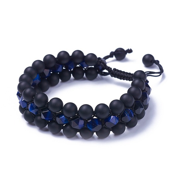 PandaHall Adjustable Natural Tiger Eye Braided Bead Bracelets, with Frosted Natural Black Agate Beads and Nylon Cord, 2-1/4 inch~3 inch...
PandaHall Adjustable Natural Tiger Eye Braided Bead Bracelets, with Frosted Natural Black Agate Beads and Nylon Cord, 2-1/4 inch~3 inch...