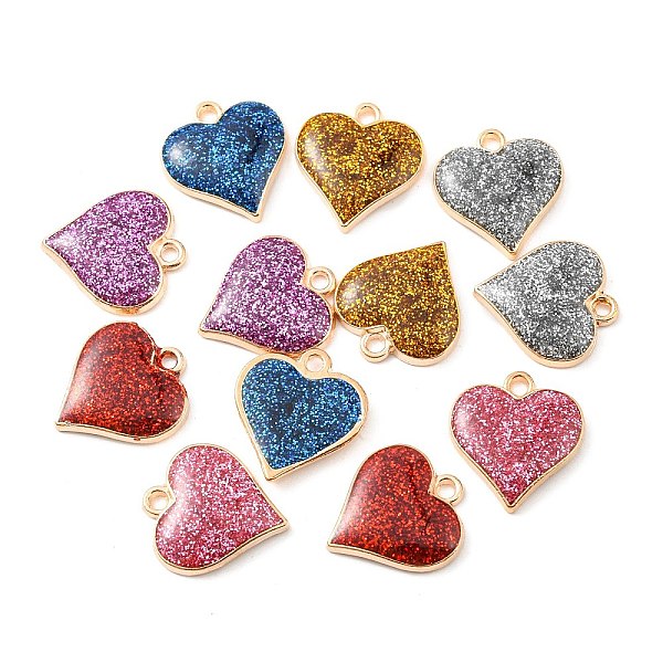 PandaHall Alloy Enamel Pendants, with Glitter Sequins, Light Gold, Heart Charm, Mixed Color, 17.1x15.7x3.5mm, Hole: 1.5mm Alloy+Enamel Heart..., Multicolor
PandaHall Alloy Enamel Pendants, with Glitter Sequins, Light Gold, Heart Charm, Mixed Color, 17.1x15.7x3.5mm, Hole: 1.5mm Alloy+Enamel Heart..., Multicolor