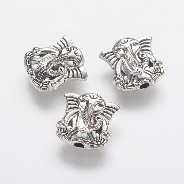 PandaHall Tibetan Style Alloy Beads, Elephant, Antique Silver, 10x10x3mm, Hole: 1.5mm Alloy Elephant
PandaHall Tibetan Style Alloy Beads, Elephant, Antique Silver, 10x10x3mm, Hole: 1.5mm Alloy Elephant
