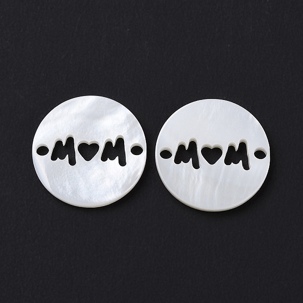 PandaHall Natural Freshwater Shell Connector Charms, Mother's Day, Flat Round Links, Word, 14.5x1.5mm, Hole: 1.5mm Shell Word White
PandaHall Natural Freshwater Shell Connector Charms, Mother's Day, Flat Round Links, Word, 14.5x1.5mm, Hole: 1.5mm Shell Word White