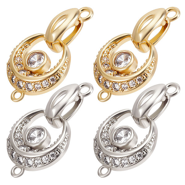PandaHall Beebeecraft 6 Sets 2 Colors Rack Plating Brass Pave Clear Cubic Zirconia Fold Over Clasps, Cadmium Free & Lead Free, Flat Round...
PandaHall Beebeecraft 6 Sets 2 Colors Rack Plating Brass Pave Clear Cubic Zirconia Fold Over Clasps, Cadmium Free & Lead Free, Flat Round...