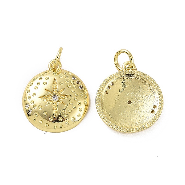 PandaHall Brass Micro Pave Cubic Zirconia Pendants, Real 18K Gold Plated, with Jump Ring, Flat Round with Star Charms, Clear, 17x15x2.5mm...
PandaHall Brass Micro Pave Cubic Zirconia Pendants, Real 18K Gold Plated, with Jump Ring, Flat Round with Star Charms, Clear, 17x15x2.5mm...