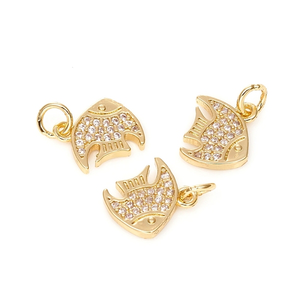PandaHall Brass Micro Pave Cubic Zirconia Pendants, with Jump Ring, Long-Lasting Plated, Fish, Clear, Golden, 12.5x11x2mm, Hole: 3mm...
PandaHall Brass Micro Pave Cubic Zirconia Pendants, with Jump Ring, Long-Lasting Plated, Fish, Clear, Golden, 12.5x11x2mm, Hole: 3mm...
