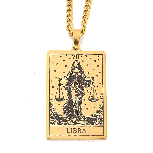 PandaHall 304 Stainless Steel Tarot Pendant Necklaces, Cable Chain Necklaces, Libra, 23.23~24.21 inch(59~61.5cm) 304 Stainless Steel Libra
PandaHall 304 Stainless Steel Tarot Pendant Necklaces, Cable Chain Necklaces, Libra, 23.23~24.21 inch(59~61.5cm) 304 Stainless Steel Libra