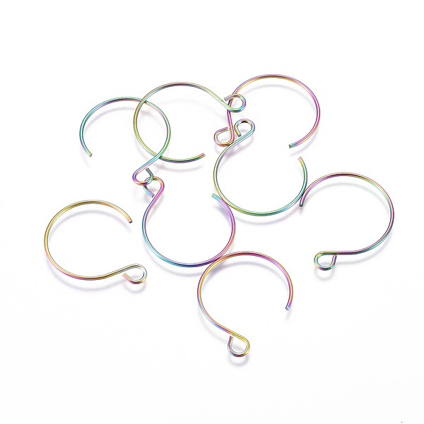 PandaHall Ion Plating(IP) 304 Stainless Steel Earring Hooks, with Horizontal Loop, Rainbow Color, 21x18x1mm, Hole: 2.5mm, 20 Gauge, Pin...
PandaHall Ion Plating(IP) 304 Stainless Steel Earring Hooks, with Horizontal Loop, Rainbow Color, 21x18x1mm, Hole: 2.5mm, 20 Gauge, Pin...