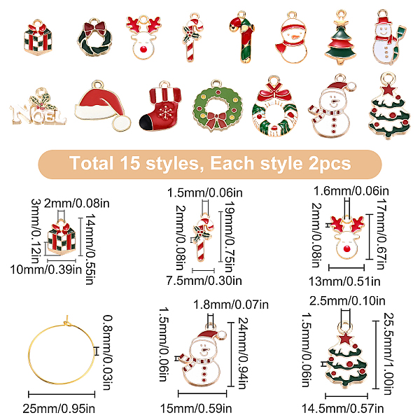 PandaHall SUNNYCLUE 1 Box 30 Sets 15 Styles Christmas Wine Glass Markers Alloy Enamel Party Drink Markers Tags Charms Wine Glass Rings for..., Multicolor
PandaHall SUNNYCLUE 1 Box 30 Sets 15 Styles Christmas Wine Glass Markers Alloy Enamel Party Drink Markers Tags Charms Wine Glass Rings for..., Multicolor