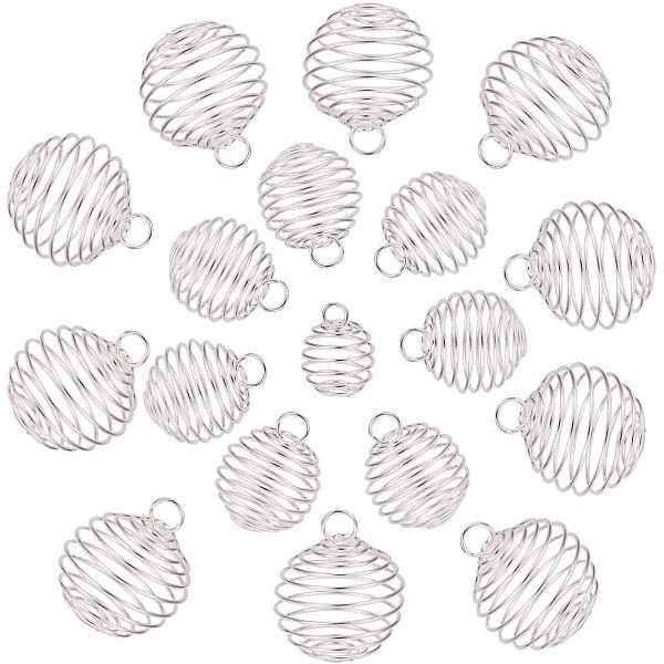 PandaHall SUNNYCLUE 30pcs Iron Round Spiral Bead Cage Pendants Lava Stone Holder for Necklace Bracelet Earring DIY Jewelry Making, Silver...
PandaHall SUNNYCLUE 30pcs Iron Round Spiral Bead Cage Pendants Lava Stone Holder for Necklace Bracelet Earring DIY Jewelry Making, Silver...